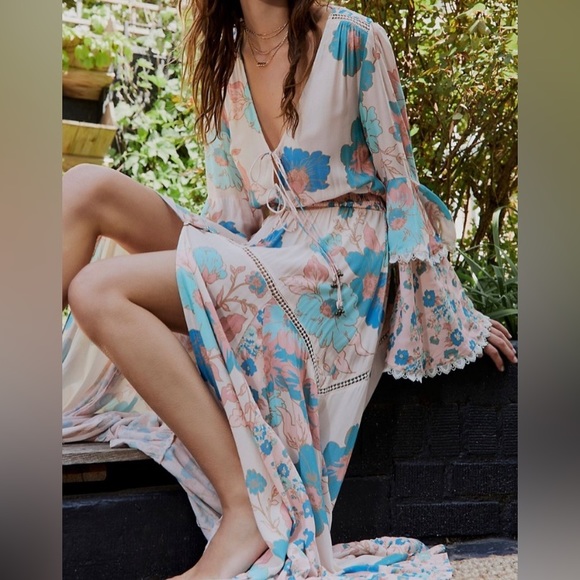 SOLD Free People Penny Printed Maxi Bodysuit - Picture 2 of 7